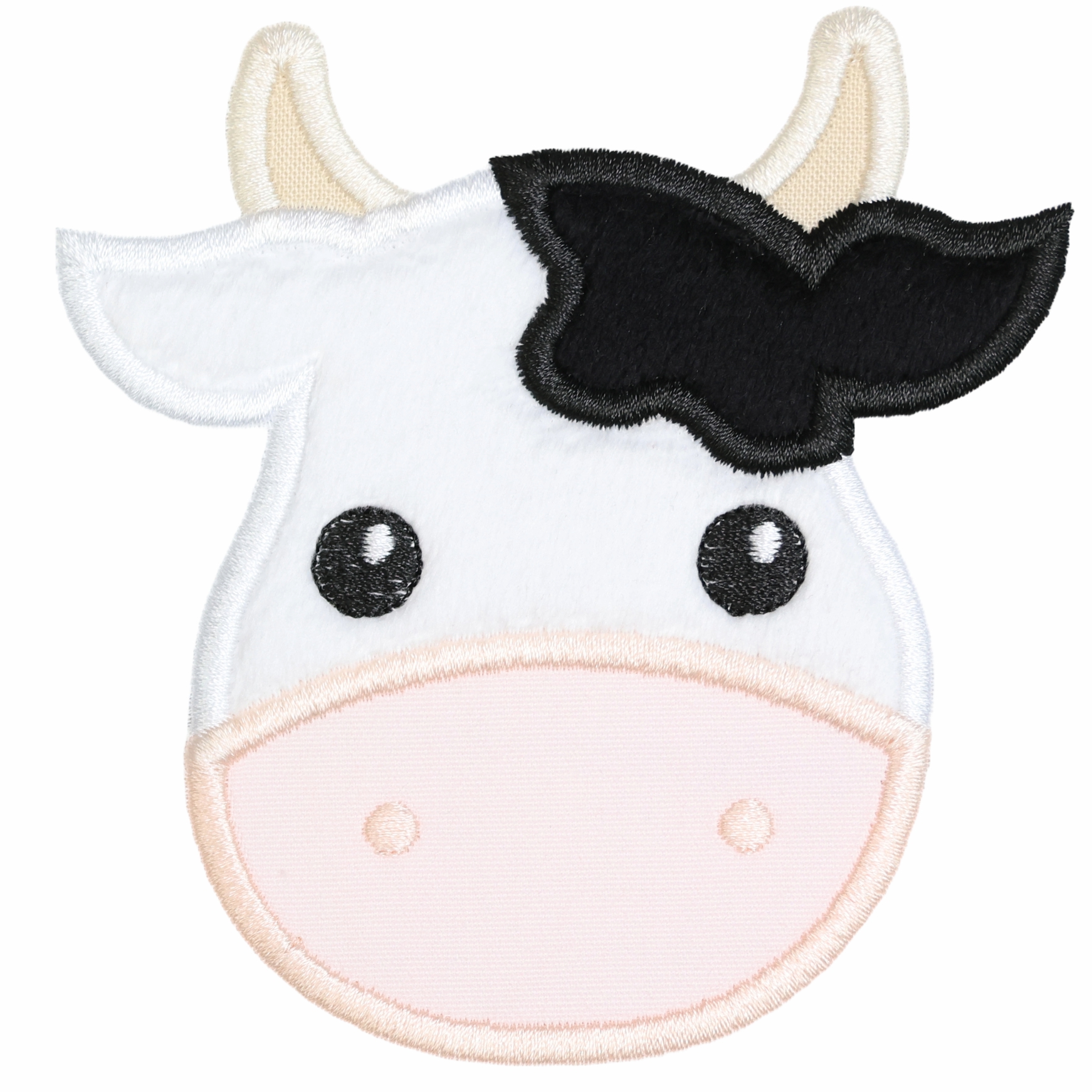Cow Patch Iron-on Applique – Dairy Farm Animal Badge For Clothing, Bags, Crafts (Hungry Bear Designs)